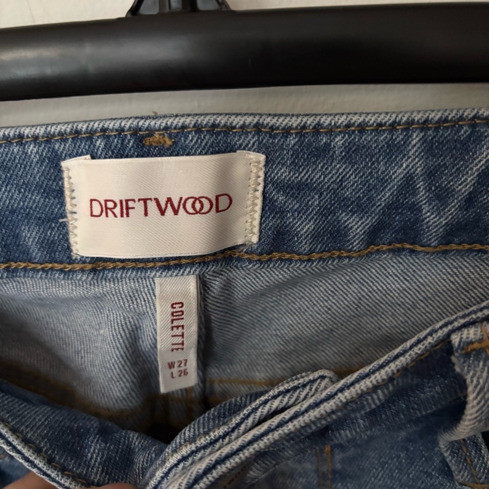 Driftwood Colette Floral Embroidered Jeans Cuffed Cropped Boho Womens Size 27 - Picture 2 of 12